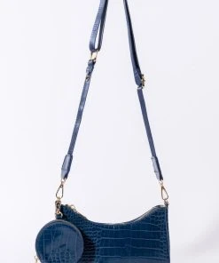 BLUE DREAMS CROC BAGUETTE PURSE SET