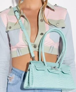 BLUE DREAMS CROC PURSE 12 BLUE DREAMS CROC PURSE -akira shop blue dreams croc purse light blue 1 1