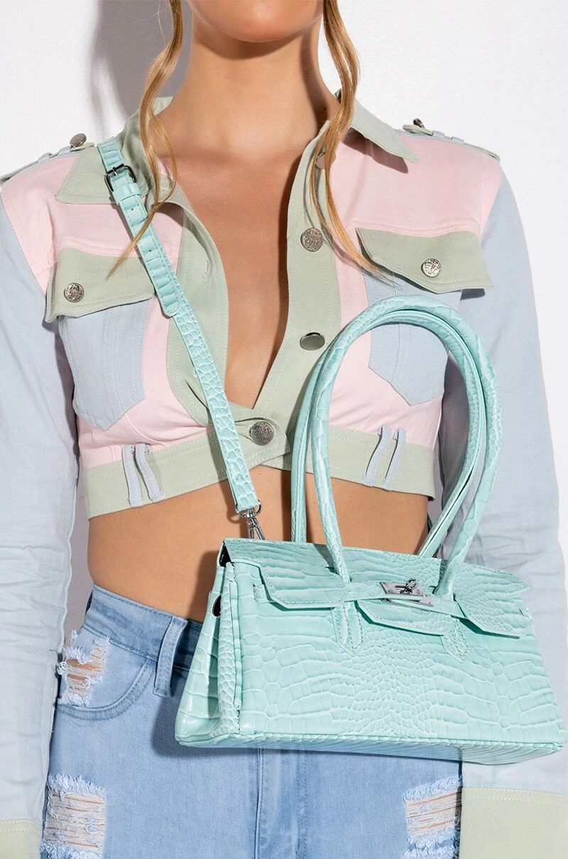 BLUE DREAMS CROC PURSE 7 BLUE DREAMS CROC PURSE - Image 5