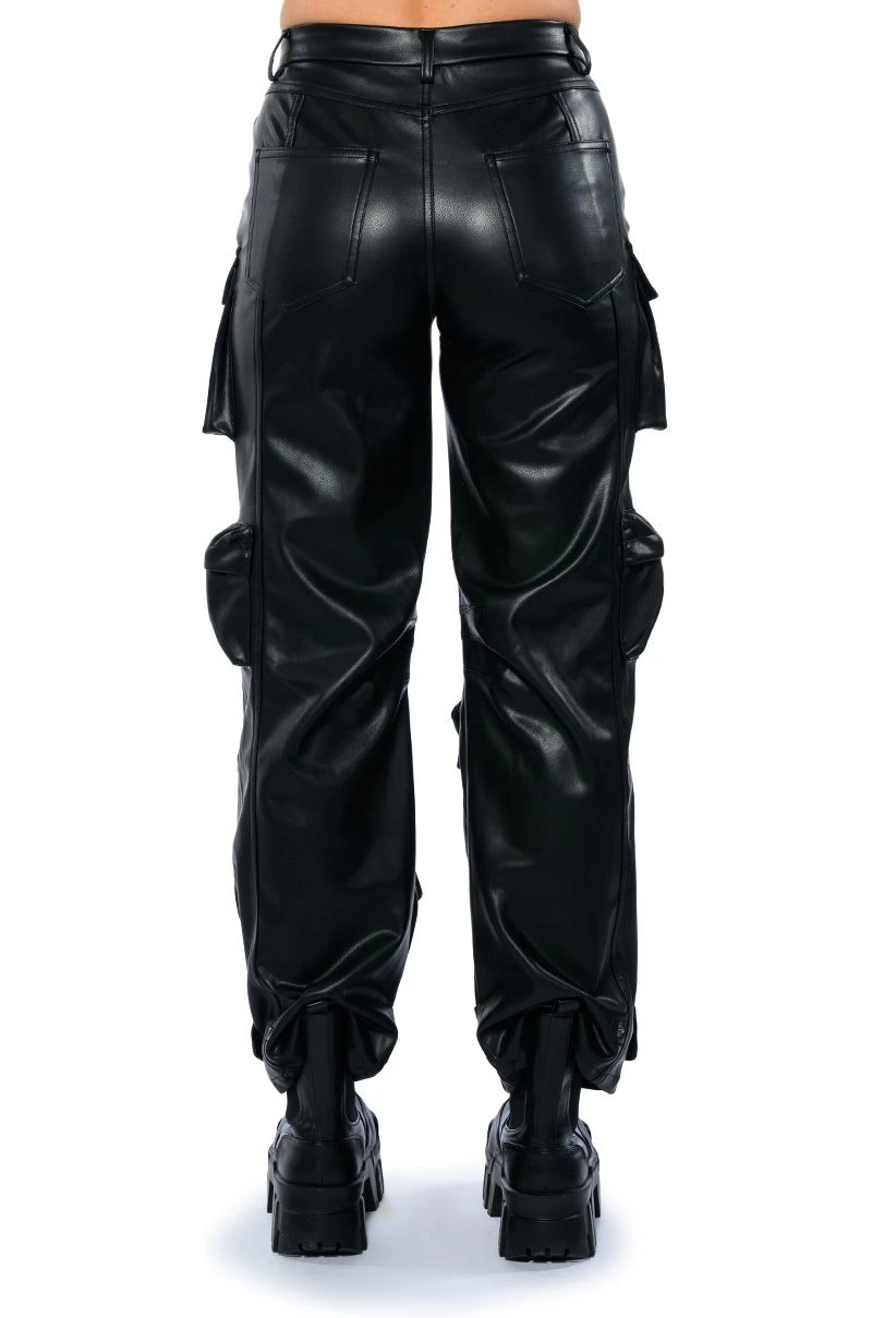 BONNE SOIREE CARGO FAUX LEATHER PANTS 7 BONNE SOIREE CARGO FAUX LEATHER PANTS - Image 5