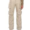 BONNE SOIREE CARGO FAUX LEATHER PANTS -akira shop bonne soiree cargo faux leather pants ivory 1 1