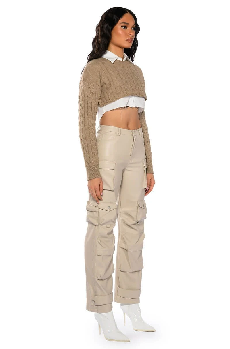 BONNE SOIREE CARGO FAUX LEATHER PANTS 6 BONNE SOIREE CARGO FAUX LEATHER PANTS - Image 4