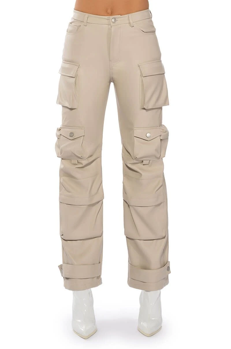 BONNE SOIREE CARGO FAUX LEATHER PANTS 7 BONNE SOIREE CARGO FAUX LEATHER PANTS - Image 5