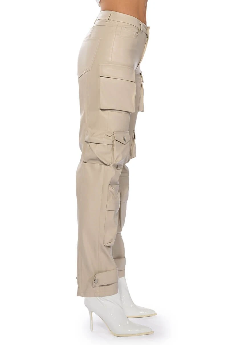 BONNE SOIREE CARGO FAUX LEATHER PANTS 8 BONNE SOIREE CARGO FAUX LEATHER PANTS - Image 6