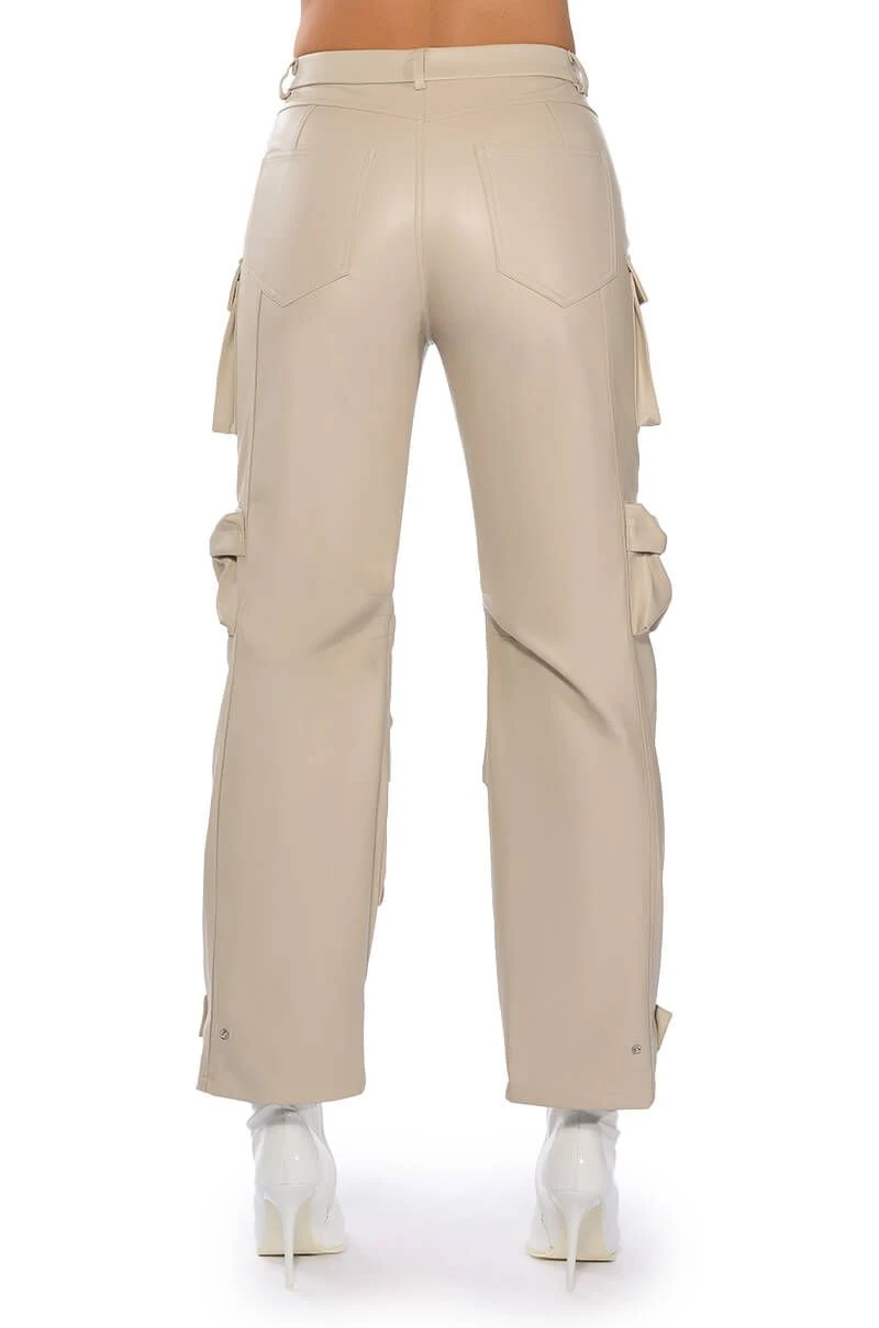 BONNE SOIREE CARGO FAUX LEATHER PANTS 9 BONNE SOIREE CARGO FAUX LEATHER PANTS - Image 7