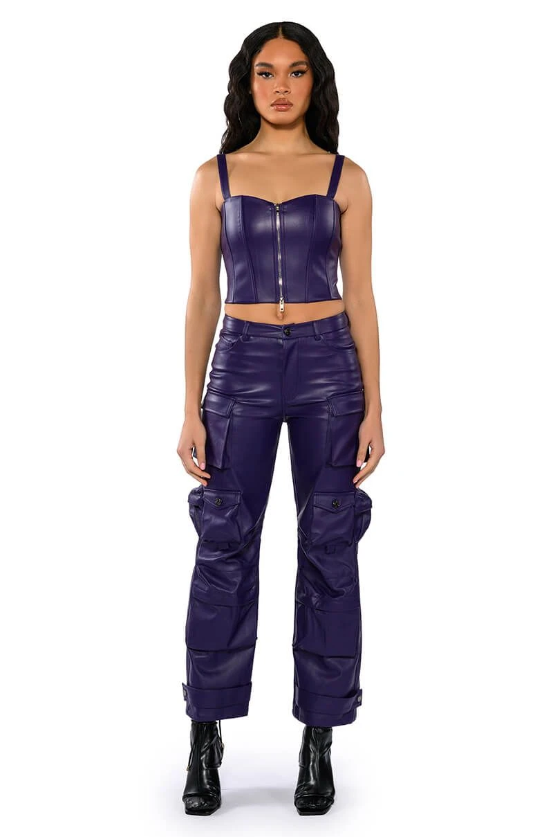 BONNE SOIREE CARGO FAUX LEATHER PANTS 5 BONNE SOIREE CARGO FAUX LEATHER PANTS - Image 3