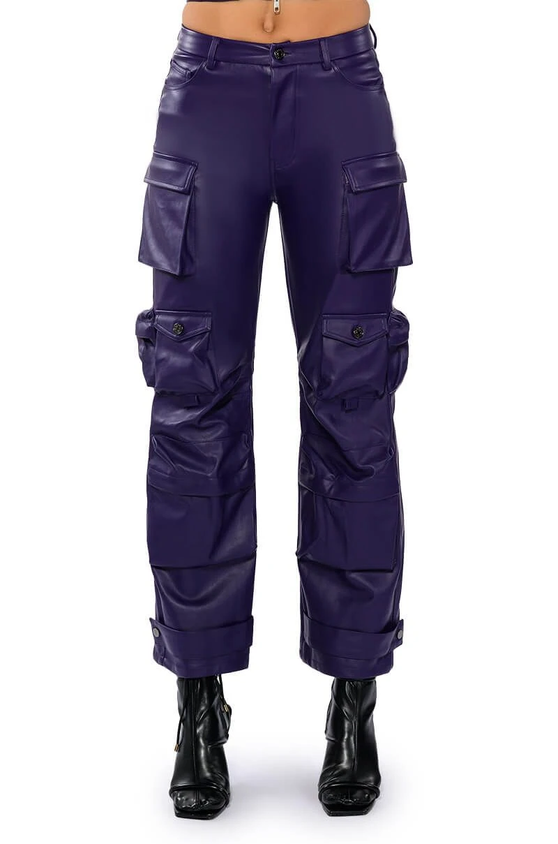 BONNE SOIREE CARGO FAUX LEATHER PANTS 7 BONNE SOIREE CARGO FAUX LEATHER PANTS - Image 5