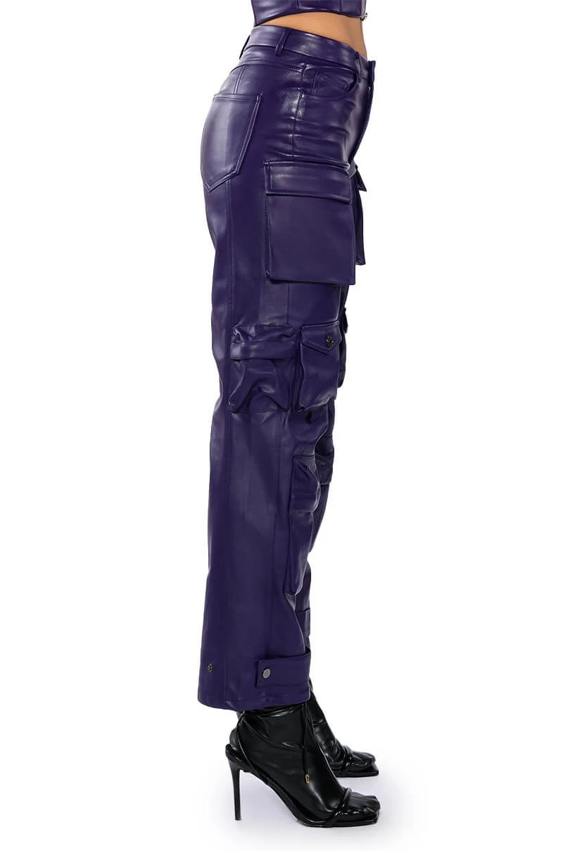 BONNE SOIREE CARGO FAUX LEATHER PANTS 8 BONNE SOIREE CARGO FAUX LEATHER PANTS - Image 6