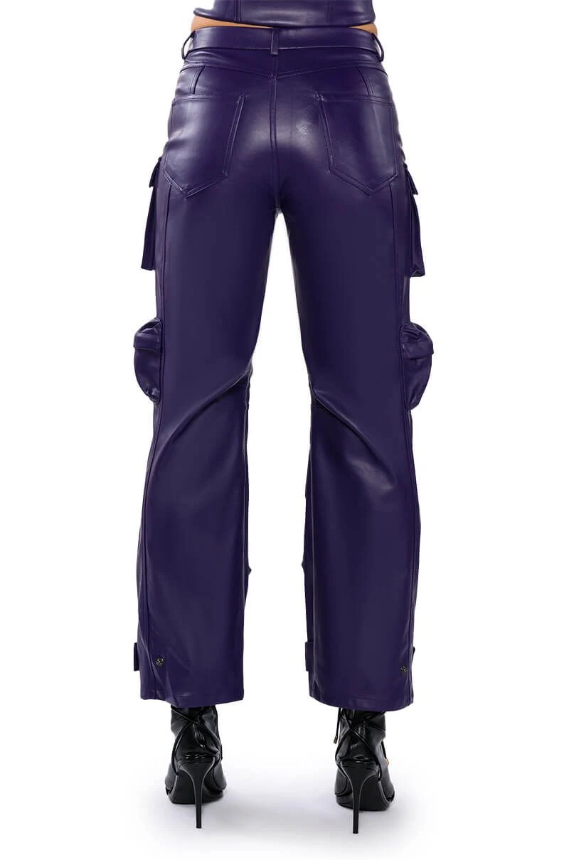 BONNE SOIREE CARGO FAUX LEATHER PANTS 9 BONNE SOIREE CARGO FAUX LEATHER PANTS - Image 7