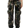 BONNE SOIREE CAMO CARGO PANTS -akira shop bonne soiree cargo pants green camo 1 1