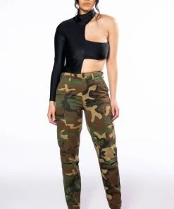 BREAK THE RULES STRAIGHT LEG CARGO PANT -akira shop break the rules straight leg cargo pant camo 7 7