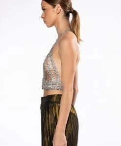 BREATHTAKING RHINESTONE BRA TOP -akira shop breathtaking rhinestone bra top silver 3 3