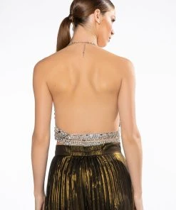 BREATHTAKING RHINESTONE BRA TOP -akira shop breathtaking rhinestone bra top silver 4 4