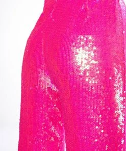 BRIGHT BRIGHT PINK SEQUIN TROUSER -akira shop bright bright pink sequin trouser fuchsia 6 6