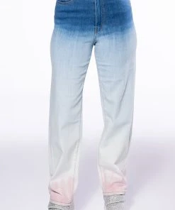 BROOKLYNNE OMBRE HIGH RISE JEANS 11 BROOKLYNNE OMBRE HIGH RISE JEANS -akira shop brooklynne ombre high rise jeans blue 3 3