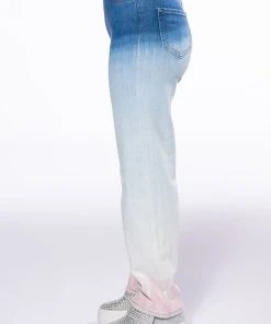 BROOKLYNNE OMBRE HIGH RISE JEANS 12 BROOKLYNNE OMBRE HIGH RISE JEANS -akira shop brooklynne ombre high rise jeans blue 4 4