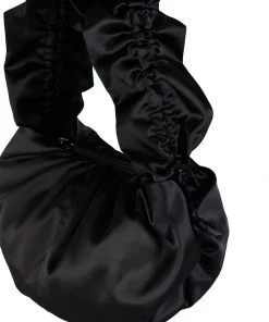 BUBBLE POP ELECTRIC SATIN SHOULDER BAG -akira shop bubble pop electric satin shoulder bag black 4 4