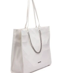 BUZZING WHITE TOTE BAG 8 BUZZING WHITE TOTE BAG -akira shop buzzing white tote bag white 3 3