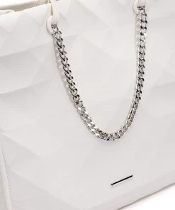 BUZZING WHITE TOTE BAG 9 BUZZING WHITE TOTE BAG -akira shop buzzing white tote bag white 4 4