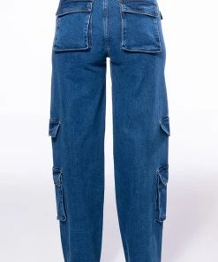 CALYPSO MID RISE WIDE LEG JEANS -akira shop calypso mid rise wide leg jeans dark blue 5 5