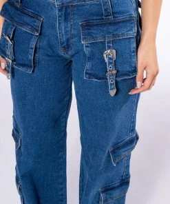 CALYPSO MID RISE WIDE LEG JEANS -akira shop calypso mid rise wide leg jeans dark blue 6 6