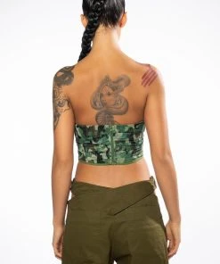 CAMO MESH CORSET -akira shop camo mesh corset green multi 5 5