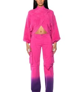 CANDY DREAMS RELAXED CARGO JEANS -akira shop candy dreams relaxed cargo jeans pink multi 3 3