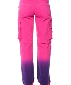 CANDY DREAMS RELAXED CARGO JEANS -akira shop candy dreams relaxed cargo jeans pink multi 7 7