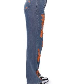 CAREFREE DISTRESSED COLOR RELAXED FIT JEANS 15 CAREFREE DISTRESSED COLOR RELAXED FIT JEANS -akira shop carefree distressed color relaxed fit jeans medium blue denim 6 6