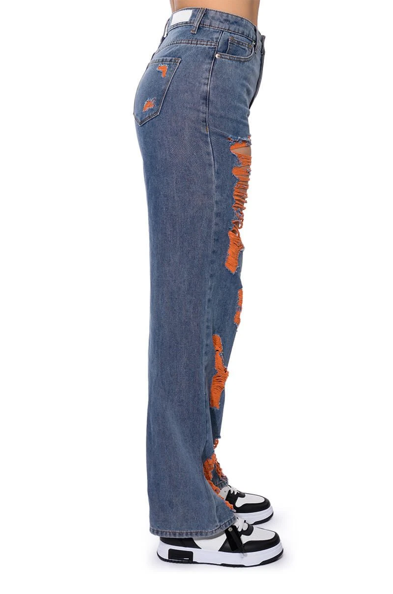 CAREFREE DISTRESSED COLOR RELAXED FIT JEANS 8 CAREFREE DISTRESSED COLOR RELAXED FIT JEANS - Image 6