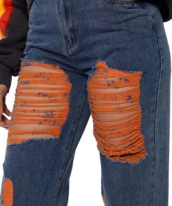 CAREFREE DISTRESSED COLOR RELAXED FIT JEANS 17 CAREFREE DISTRESSED COLOR RELAXED FIT JEANS -akira shop carefree distressed color relaxed fit jeans medium blue denim 8 8