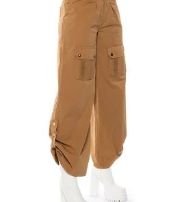 CARGO CHIC WIDE LEG PANTS -akira shop cargo chic wide leg pants beige 5 5