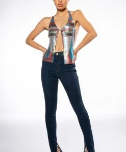 CATCH ME HIGH RISE SKINNY JEANS -akira shop catch me high rise skinny jeans dark blue denim 2 2 c1 c1