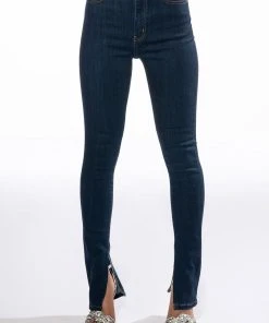 CATCH ME HIGH RISE SKINNY JEANS -akira shop catch me high rise skinny jeans dark blue denim 3 3 c1 c1