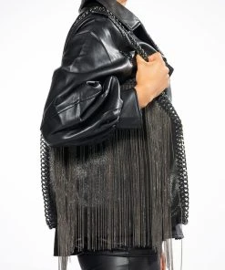 CHAIN FRINGE PURSE