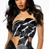CHEERS TIE DETAIL CORSET TOP 2 CHEERS TIE DETAIL CORSET TOP -akira shop cheers tie detail corset top black white 1 1