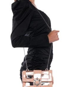 CLEAR NUDE EMBELLISHED PURSE -akira shop clear nude embellished purse clear 1 1