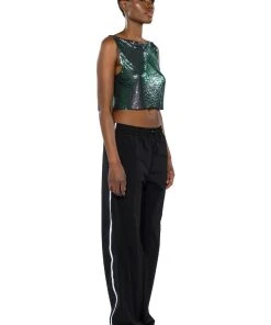 COME MY WAY HIGH SHINE CHAINMAIL TANK TOP -akira shop come my way high shine chainmail tank top green 7 7