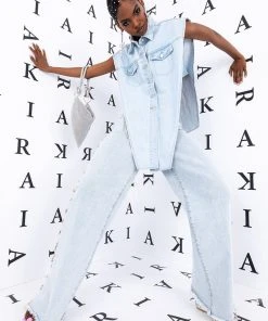 COVERED IN DIAMONDS RELAXED JEANS -akira shop covered in diamonds relaxed jeans light blue denim 6 6 c1