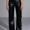 COVERED IN ICE FAUX LEATHER RHINESTONE PANT -akira shop covered in ice faux leather rhinestone pant black 1 1
