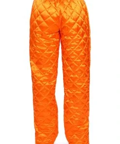 COZY MODE QUILTED SATIN BREAKAWAY JOGGER -akira shop cozy mode quilted satin breakaway jogger orange 9 9