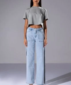 CURTAIN CALL OPEN BACK RHINESTONE CREW NECK TSHIRT -akira shop curtain call open back rhinestone crew neck tshirt heather grey 8 8 c1