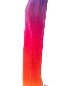 DAY TO NIGHT PLEATED SATIN WIDE LEG PANTS IN RED MULTI -akira shop day to night pleated satin wide leg pants in red multi red multi 6 6