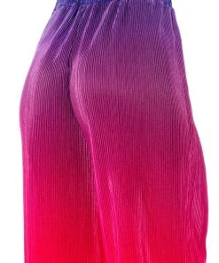 DAY TO NIGHT PLEATED SATIN WIDE LEG PANTS IN RED MULTI -akira shop day to night pleated satin wide leg pants in red multi red multi 8 8