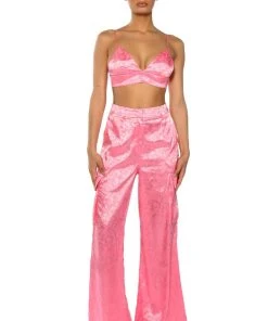 DAYDREAM SATIN FLORAL BRALETTE -akira shop daydream satin floral bralette pink 3 3