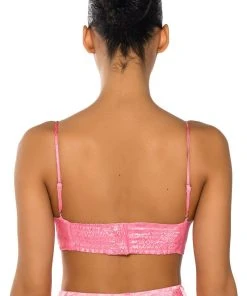 DAYDREAM SATIN FLORAL BRALETTE -akira shop daydream satin floral bralette pink 7 7