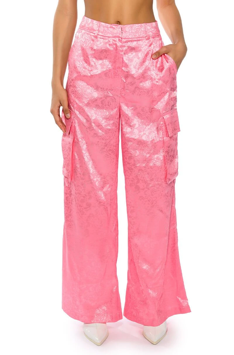 DAYDREAM SATIN FLORAL TROUSER 3 DAYDREAM SATIN FLORAL TROUSER