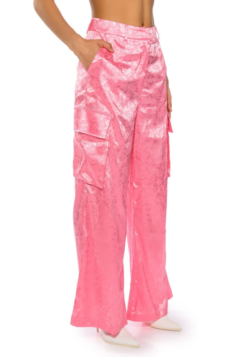 DAYDREAM SATIN FLORAL TROUSER 4 DAYDREAM SATIN FLORAL TROUSER - Image 2