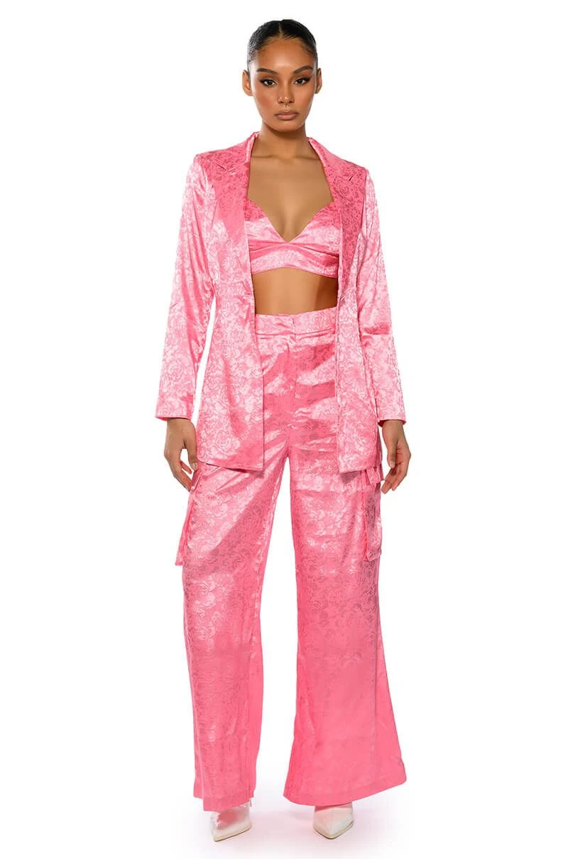 DAYDREAM SATIN FLORAL TROUSER 6 DAYDREAM SATIN FLORAL TROUSER - Image 4