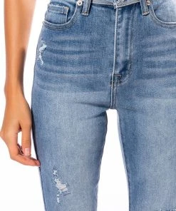 DETAILS MAKE PERFECTION HIGH RISE SKINNY JEANS -akira shop details make perfection high rise skinny jeans medium blue denim 6 6